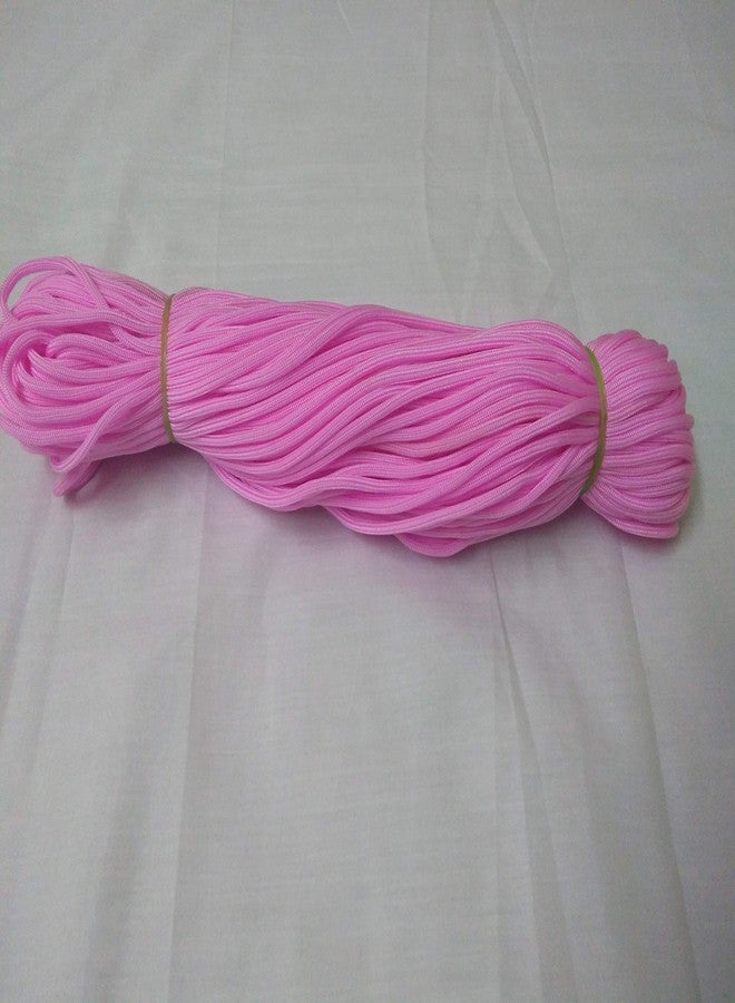 DK Craft Touch Nylon Knot Macrame Beading Braided Thread 60 m Cord Rope, 4 mm (Rainbow Colours, Pink) - Image 2